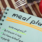 notebook listing meal plan