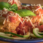 zucchini noodles with meatball marinara