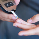 finger prick for glucometer to check blood sugar