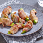 roasted avocado slices wrapped in bacon