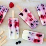 greek yogurt popsicles with fresh berries