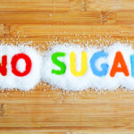 No sugar spelled in magnetic letters