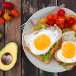 avocado on toast with tomatoes