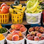 Selection of fresh fruits and veggies at Farmer's Market