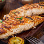 Grilled salmon filets