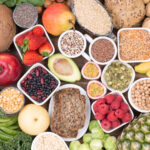 Selection of foods rich in fiber